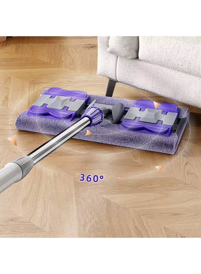 Microfiber clip-on mop with stainless steel handle + 2 replacements - Image 1